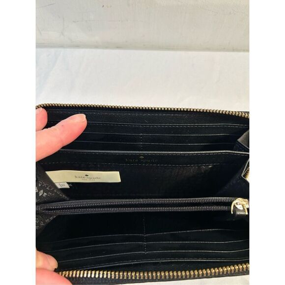 Kate Spade shoulder matching wallet Black White - Picture 5 of 15